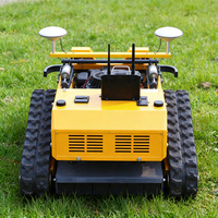 Tondeuse robotisée sur chenilles AWY-550GPS, largeur de coupe 550 mm, essence, moteur 4 temps, télécommande, autopropulsée, moteur 224cc