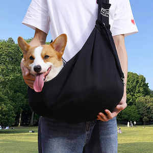 Folding Dog Backpack Breathable Pet Outing Carrying Bag Updated Durable Custom Printing logo Crossbody Shoulder Bag Traveling