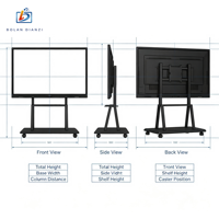 Tableau blanc interactif numérique intelligent à écran tactile 4K de 55 à 110 pouces, directement de l'usine, pour l'enseignement scolaire
