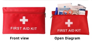 Botiquín de Primeros Auxilios de Viaje de 20 * 14 Centímetros, Bolsa Pequeña para Deportes, Oficina, Mini Botiquín de Primeros Auxilios Familiar - Product Image 3