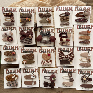 Nuevo lazo versátil de tela color café con forma de corazón para niñas, accesorio para el cabello estilo coreano para niñas pequeñas. - Product Image 2