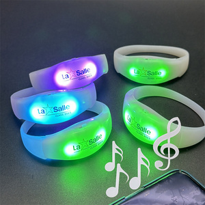 音楽活性化LEDブレスレットハロウィーングローデコレーションパーティー用品卒業とラマダンライトアップリストバンド - Product Image 2