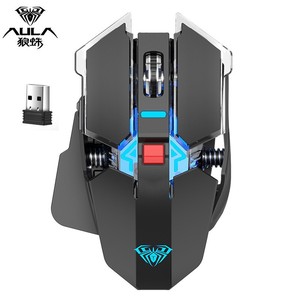 Souris de jeu sans fil Aula Sc300, 6 boutons, corps en métal, rechargeable 2.4G, pour PC portable, Esports - Product Image 2