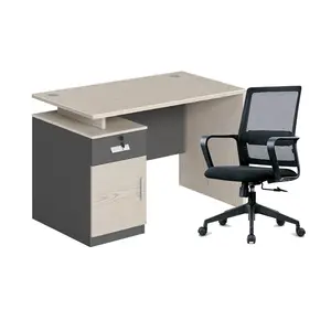 Furnitur kantor profesional melamin MDF, meja kerja mebel komersial meja komputer maten dapat disesuaikan