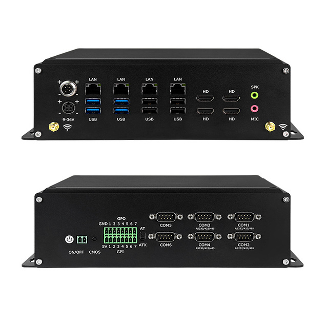 Industrial Mini PC Intel I5 8305G Quad Core DDR4 4GB Video Memory AMD LAN WIFI6 HD 4 Display Dual Power Supply Aluminium Chassis