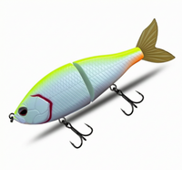 Leurre de pêche rigide multi-articulé 2 sections, 145 mm, 57 g, à coulée lente, réaliste, pour eau salée