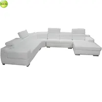 Luxus u form echtem leder ecke sofa leder 7 sitz moderne ecke sofas #2990