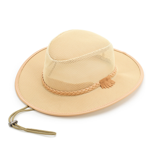 Wide Brim Mesh Sun <b>Hat</b> For Men Breathable Adjustable Summer Outdoor Beach <b>Hat</b> Brown - Product Image 6