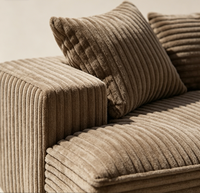 Canapé modulaire moderne en mousse compressée, tissu en velours côtelé, canapé sectionnel pour salon, jardin, salle de séjour