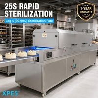 Machine de stérilisation UV industrielle pour aliments 2,5 kW, taux de destruction de bactéries de 4 log 4, 8000 µW haute intensité, acier inoxydable SUS304, garantie 1 an