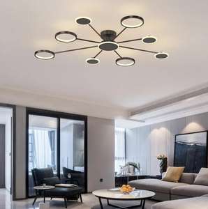 Plafonnier LED moderne avec forme créative Design acrylique ultra-mince pour chambre et salon Base en aluminium - Product Image 4