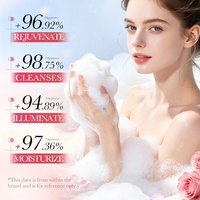 SADOER Lotion de Bain Rajeunissante Parfum Rose Marque Privée, Gel Douche Grande Capacité Parfum Floral Végétal