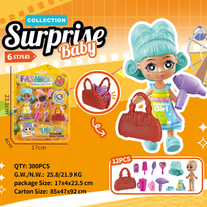 Poupée surprise miniature à assembler soi-même Jinying avec des jouets de beauté, 6 assortiments, figurine de poupée mignonne avec du maquillage - Product Image 2