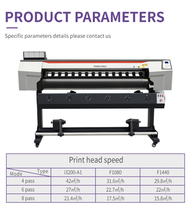 Máy in thăng hoa giá rẻ, máy in kỹ thuật số khổ lớn công nghiệp I3200/F1080/F1440, máy in phun dung môi sinh thái mực CMYK - Product Image 2