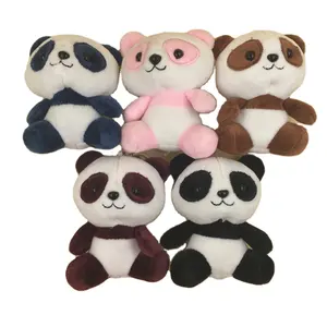 Panda llavero de peluche de dibujos animados animales lindos Panda juguetes de peluche Panda bebé juguetes suaves bolsa colgante