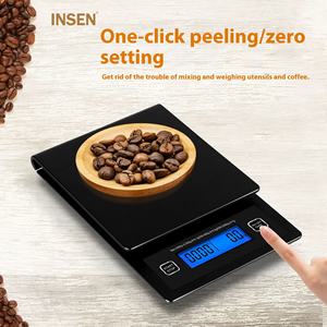 Balance de cuisine numérique personnalisée <span class=keywords><strong>Insen</strong></span> café brassé à la main pesée nutritionnelle usine directe 0.1g mesure du poids de l'application transfrontalière - Product Image 4