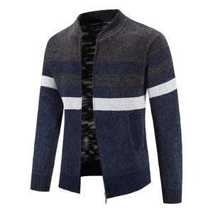Liu Ming svendita prodotti caldi autunno inverno Casual da uomo in pile caldo <span class=keywords><strong>Cardigan</strong></span> maglioni in maglia <span class=keywords><strong>Slim</strong></span> <span class=keywords><strong>Fit</strong></span> - Product Image 3