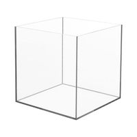 Boîte de rangement transparente en acrylique à 5 faces avec impression personnalisée et base imprimée