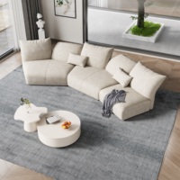 Canapé modulable incurvé de luxe, canapé nuage, canapé design moderne en tissu pour salon