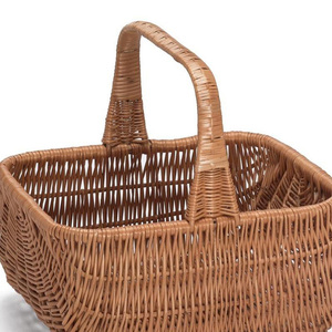 Panier en osier fleuri avec poignée, paniers de jardin pour la décoration de la maison, acceptant les commandes OEM - Product Image 5