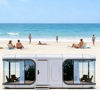 Tiny House 2 Chambres, Maison Préfabriquée à Châssis Acier, Alimentée à l'Énergie Solaire, Capsule Spatiale Mobile, Produit Tendance 2026