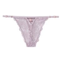 String sexy taille basse en dentelle pour filles, sous-vêtements de marque à belles fleurs brodés de haute qualité pour femmes