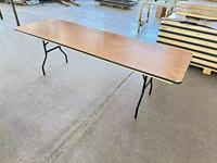 Table de pique-nique pliable en bois en forme de serpent, design contemporain pour banquet et mariage