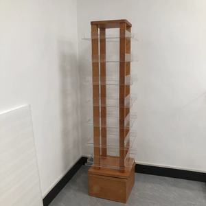 תצוגת אקריליק ועץ במקרה תצוגה מסתובבת המדפים מסתובבים המדפים - Product Image 5