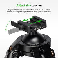 Trépied inversé professionnel Fanaue avec tête sphérique intégrée monobloc pour la chasse, le tir vidéo, charge élevée 35 kg