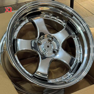 Rines Forjados Personalizados 5X112 5x114.3 Estilo Work de 5 Radios con Borde Escalonado, Acabado Cromado Pulido Profundo para 370z 350z Q50 Q60 G37 F82 - Product Image 3