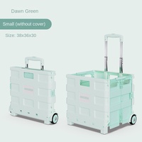 Chariot de courses pliable, chariot d'épicerie portable avec roues pour monter les escaliers, poignée en plastique pour supermarché, camping