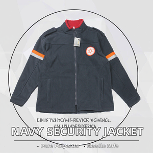 เสื้อแจ็คเก็ตยูนิฟอร์มรปภ. ผู้ชาย สีน้ำเงินกรมท่า ผ้าฟลีซโพลีเอสเตอร์ 100% สำหรับฤดูใบไม้ร่วง พร้อมระบบตรวจจับเข็ม - Product Image 2