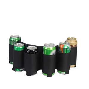 Boshiho Ceinture porte-boissons réglable et durable pour 6 boissons, avec fonction imperméable, étui pour bouteilles de bière et sac banane - Product Image 2