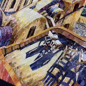 Wanda – panneau Mural de vitrail artisanal, château romantique, mosaïque murale pour décoration - Product Image 3