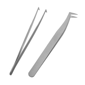 Pinces à bec d'aigle en acier inoxydable à bas prix, pinces en forme de huit, pinces de couleur originale, faites à la main, à pointe coudée à angle droit - Product Image 5