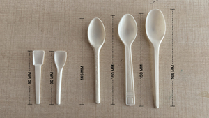 Cuillères jetables compostables de qualité supérieure, couverts écologiques, cuillères à soupe biodégradables, sans plastique, fournitures pour fêtes - Product Image 4