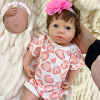 18-Zoll LouLou Maßgefertigte Silikon-Reborn-Puppe mit Personalisiertem Hautton, Fabrik-Sonderanfertigung für Großabnehmer, Weihnachtsgeschenke
