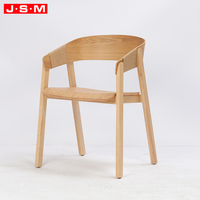 Chaises de salle à manger en bois massif de luxe moderne, contreplaqué avec siège en placage, chaise de salle à manger en bois de frêne pour la maison, le restaurant, l'hôtel et la villa