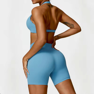 PASUXI, gran oferta, conjuntos de <span class=keywords><strong>Yoga</strong></span> de invierno para mujer, ropa de entrenamiento de gimnasio de manga larga, chaqueta de <span class=keywords><strong>Yoga</strong></span>, sujetador, pantalones cortos deportivos para Fitness, mallas de entrenamiento - Product Image 2