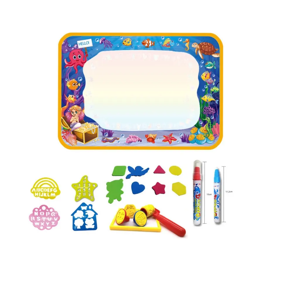 Kinder Wasser Doodle Mat Malerei Farbe Doodle Zeichnung Matte Spielzeug bringen magische Stifte Lernspiel zeug für Geschenk