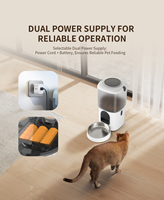 Distributeur automatique de nourriture pour animaux de compagnie avec enregistrement vocal intelligent, contrôle à distance double mode Wi-Fi et Bluetooth