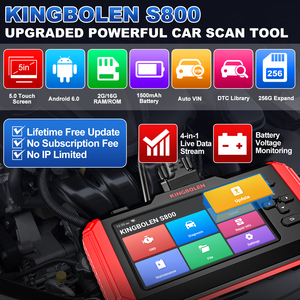 Kingbolen S800 OBD2 Outil de diagnostic automobile 4 systèmes ABS SRS ECM TCM 15 fonctions de réinitialisation Huile SAS ETS Utilisation gratuite - Product Image 3