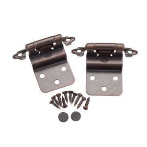 Bisagras ocultas WEKIS de 3/8 pulgadas con cierre automático para muebles, bisagras empotradas/desplazadas para puertas de gabinetes de cocina, de acero suave, para ventanas - Product Image 4