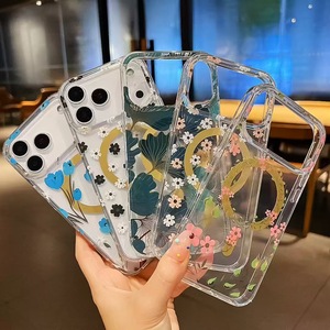 เคสโทรศัพท์มือถือใสแบบแม่เหล็ก PC TPU 2.0 มม. ลายดอกไม้แบบกำหนดเอง สำหรับ <span class=keywords><strong>iPhone</strong></span> 16 16 <span class=keywords><strong>Pro</strong></span> 15 15 <span class=keywords><strong>Pro</strong></span> 12 13 <span class=keywords><strong>14</strong></span> <span class=keywords><strong>Pro</strong></span> Max 17 air - Product Image 1