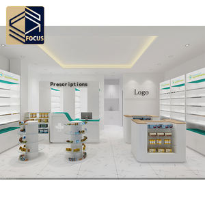 Оптовая продажа, полка из МДФ для отображения лекарств, полка для аптеки, стеллажи для аптеки, Высококачественная гондола для фармации - Product Image 4