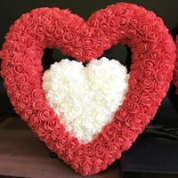 2.5cm 144 pièces Mini têtes de fleurs de roses artificielles vraies têtes de fausses roses en mousse pour bricolage fleurs de mariage pinces à cheveux de mariée