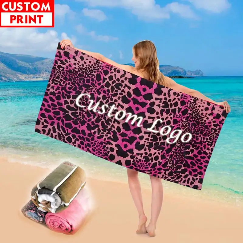 70X140 80X160 Absorbent Sand Free Beach Towel For Sports Events