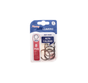 พวงกุญแจโลหะ 30 มม. 8 ชิ้น คุณภาพสูง - Product Image 1