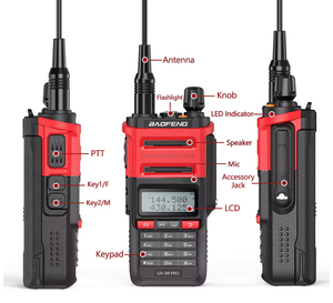 Pour Baofeng <span class=keywords><strong>UV</strong></span>-9R Pro portable VHF et UHF 128 IP68 étanche talkie-walkie avec 2200 Mah longue portée bidirectionnelle pour Radio <span class=keywords><strong>UV</strong></span> <span class=keywords><strong>9</strong></span> Pro - Product Image 6