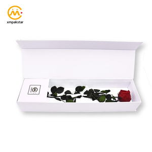 Tamaño personalizado blanco de cartón negro <span class=keywords><strong>Rosa</strong></span> rectángulo cajas flor caja de regalo con logo - Product Image 6